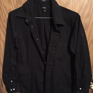 Boys black dress shirt